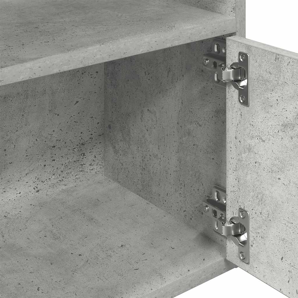 Bookcase Concrete Grey 31x24x127 cm Engineered Wood